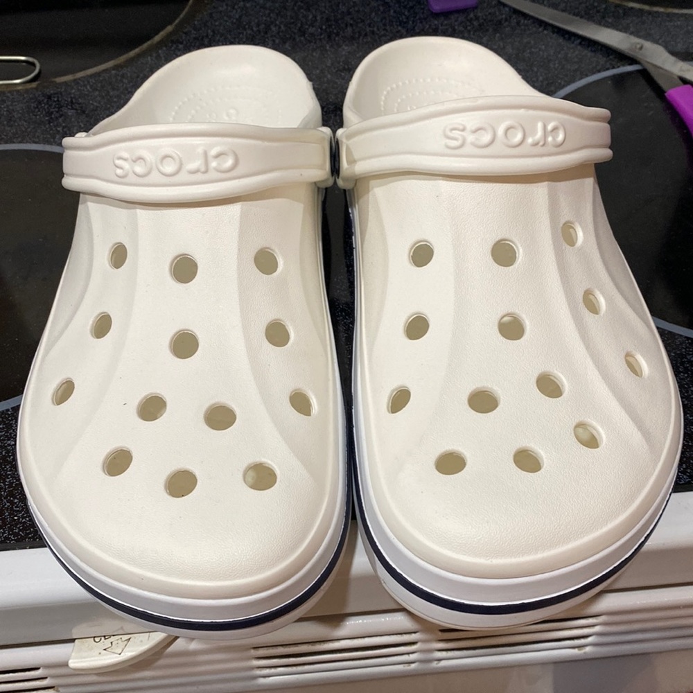 White crocs worn once
